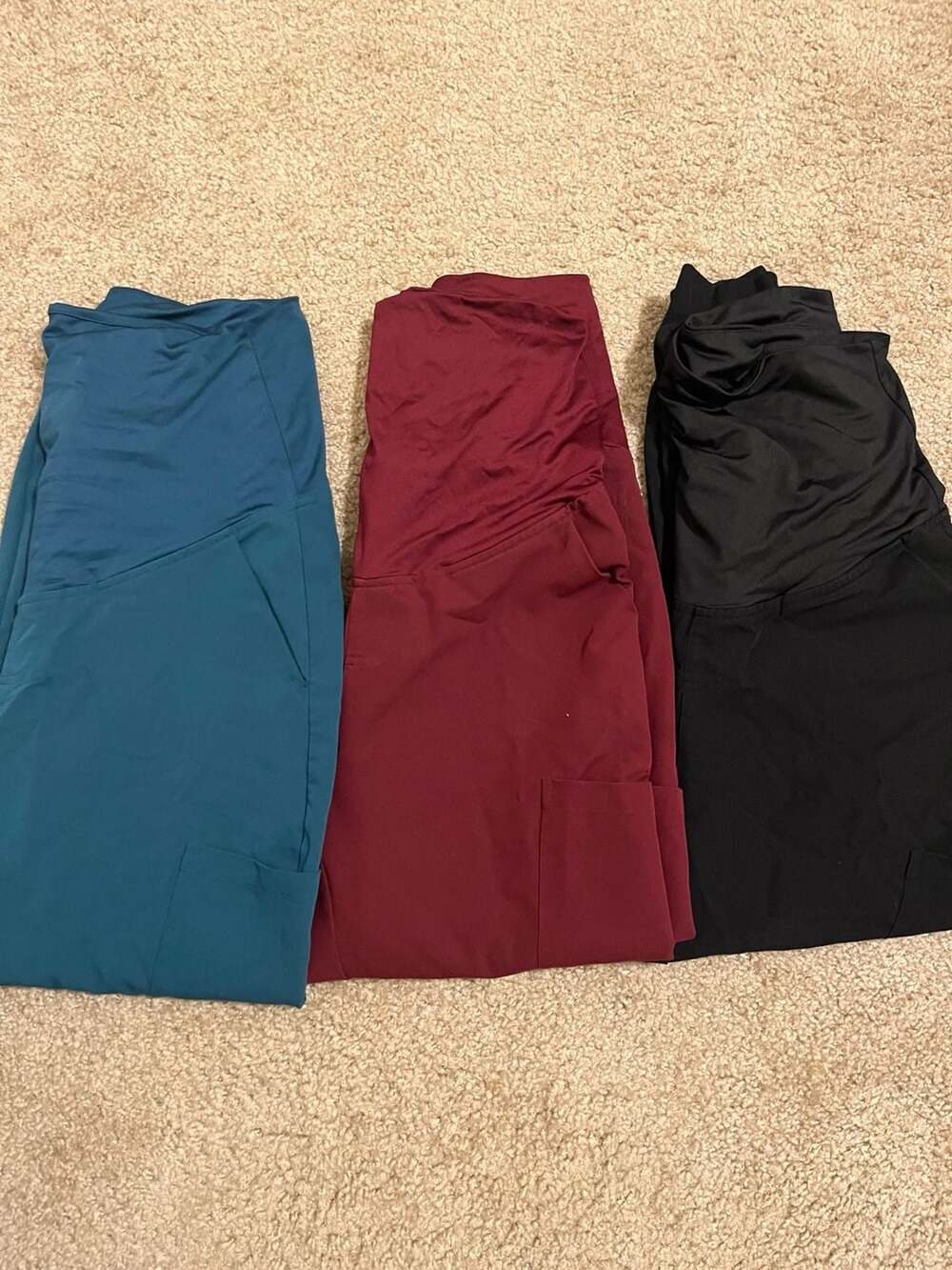 Mandala Maternity Scrubs Women's Size M Scrub Pants. Pack of 3